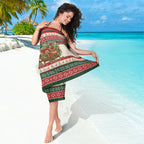 Aussie Wombat Christmas Sarong Festive Knitted Pattern Inspired