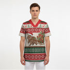 Aussie Wombat Christmas Scrub Top Festive Knitted Pattern Inspired