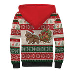 Aussie Wombat Christmas Sherpa Hoodie Festive Knitted Pattern Inspired