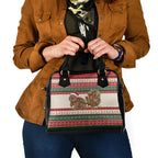 Aussie Wombat Christmas Shoulder Handbag Festive Knitted Pattern Inspired