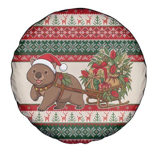 Aussie Wombat Christmas Spare Tire Cover Festive Knitted Pattern Inspired
