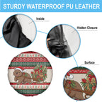 Aussie Wombat Christmas Spare Tire Cover Festive Knitted Pattern Inspired