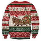 Aussie Wombat Christmas Sweatshirt Festive Knitted Pattern Inspired