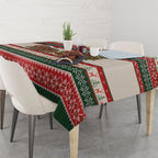 Aussie Wombat Christmas Tablecloth Festive Knitted Pattern Inspired
