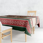 Aussie Wombat Christmas Tablecloth Festive Knitted Pattern Inspired