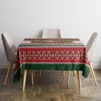 Aussie Wombat Christmas Tablecloth Festive Knitted Pattern Inspired