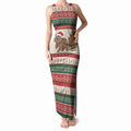 Aussie Wombat Christmas Tank Maxi Dress Festive Knitted Pattern Inspired