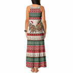 Aussie Wombat Christmas Tank Maxi Dress Festive Knitted Pattern Inspired