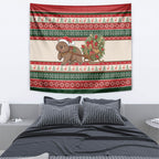 Aussie Wombat Christmas Tapestry Festive Knitted Pattern Inspired