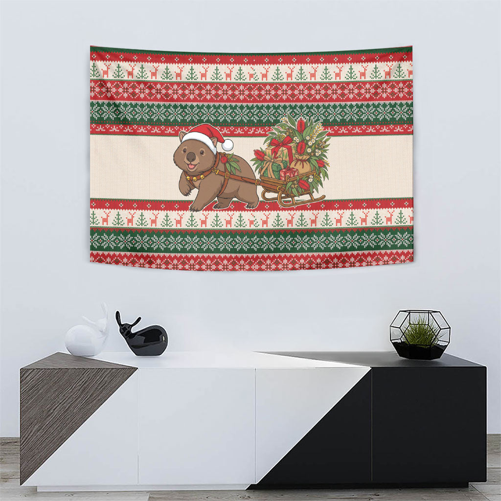 Aussie Wombat Christmas Tapestry Festive Knitted Pattern Inspired
