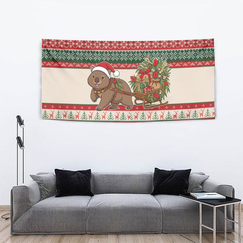 Aussie Wombat Christmas Tapestry Festive Knitted Pattern Inspired