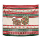 Aussie Wombat Christmas Tapestry Festive Knitted Pattern Inspired