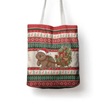 Aussie Wombat Christmas Tote Bag Festive Knitted Pattern Inspired