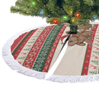 Aussie Wombat Christmas Tree Skirt Festive Knitted Pattern Inspired