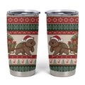 Aussie Wombat Christmas Tumbler Cup Festive Knitted Pattern Inspired