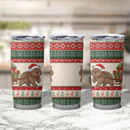 Aussie Wombat Christmas Tumbler Cup Festive Knitted Pattern Inspired