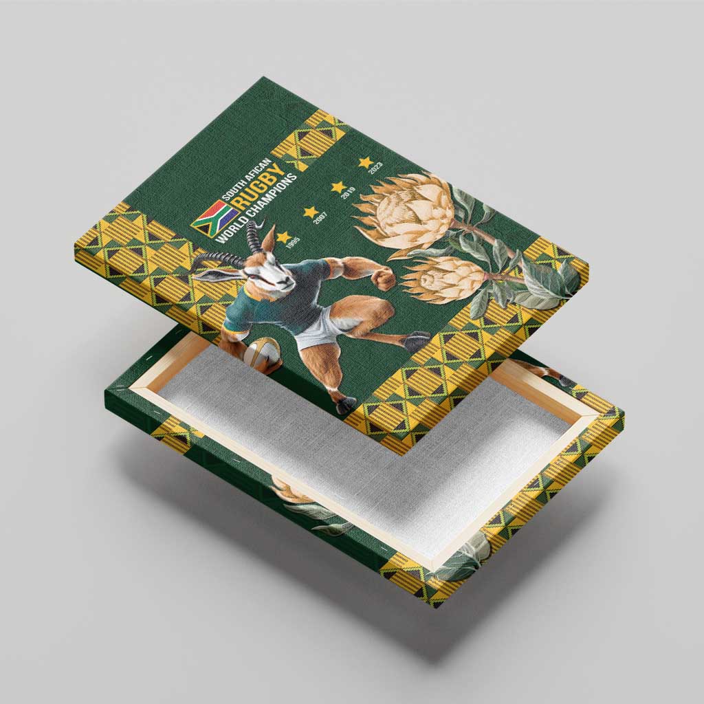 South Africa Rugby History World Champions Canvas Wall Art Springboks Make History