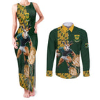 South Africa Rugby History World Champions Couples Matching Tank Maxi Dress and Long Sleeve Button Shirt Springboks Make History