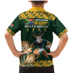 South Africa Rugby History World Champions Family Matching Mermaid Dress and Hawaiian Shirt Springboks Make History