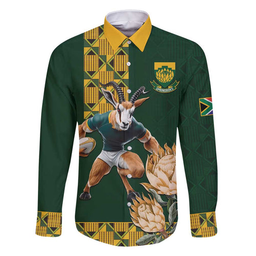 South Africa Rugby History World Champions Family Matching Off Shoulder Short Dress and Hawaiian Shirt Springboks Make History