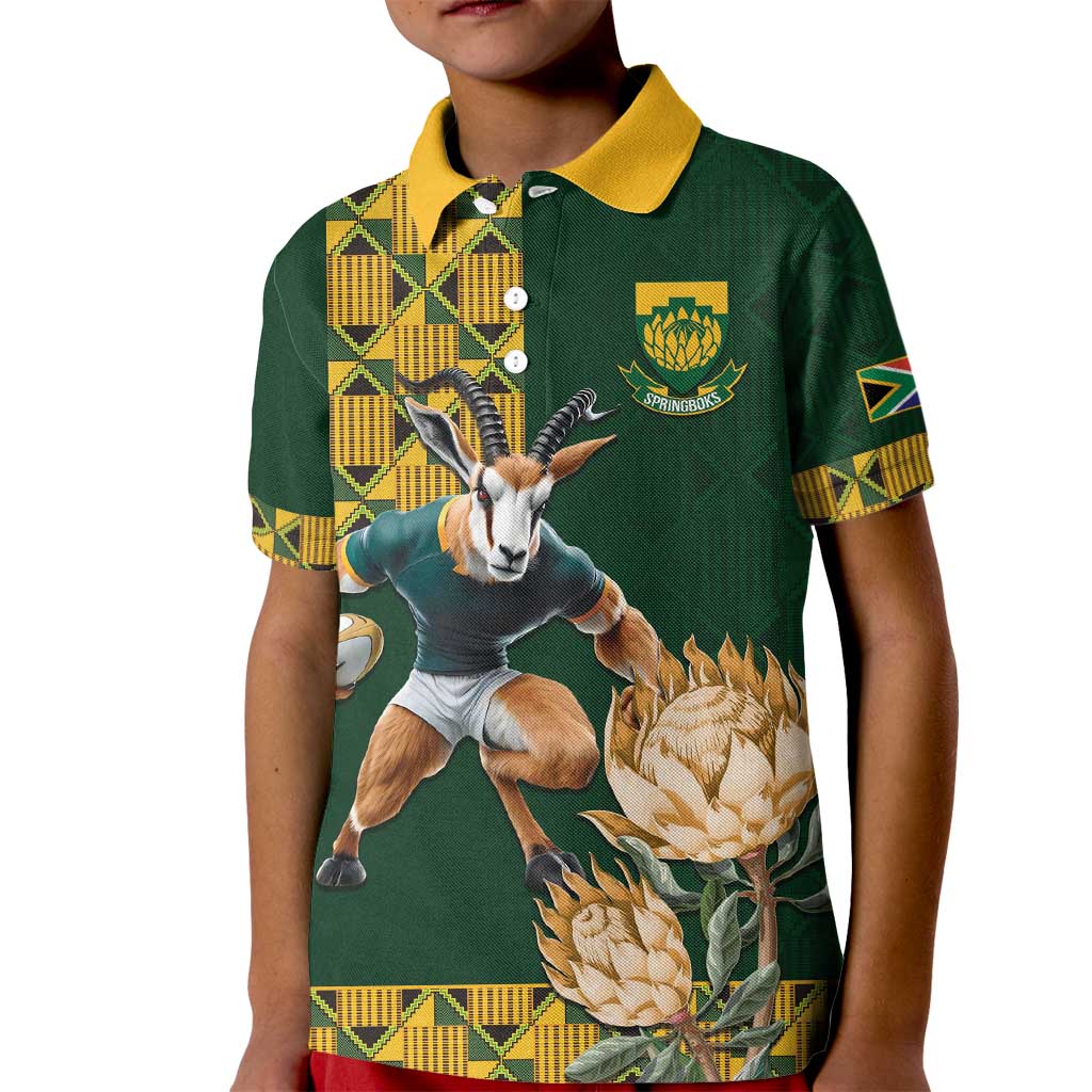 South Africa Rugby History World Champions Kid Polo Shirt Springboks Make History
