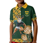 South Africa Rugby History World Champions Kid Polo Shirt Springboks Make History