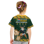 South Africa Rugby History World Champions Kid T Shirt Springboks Make History