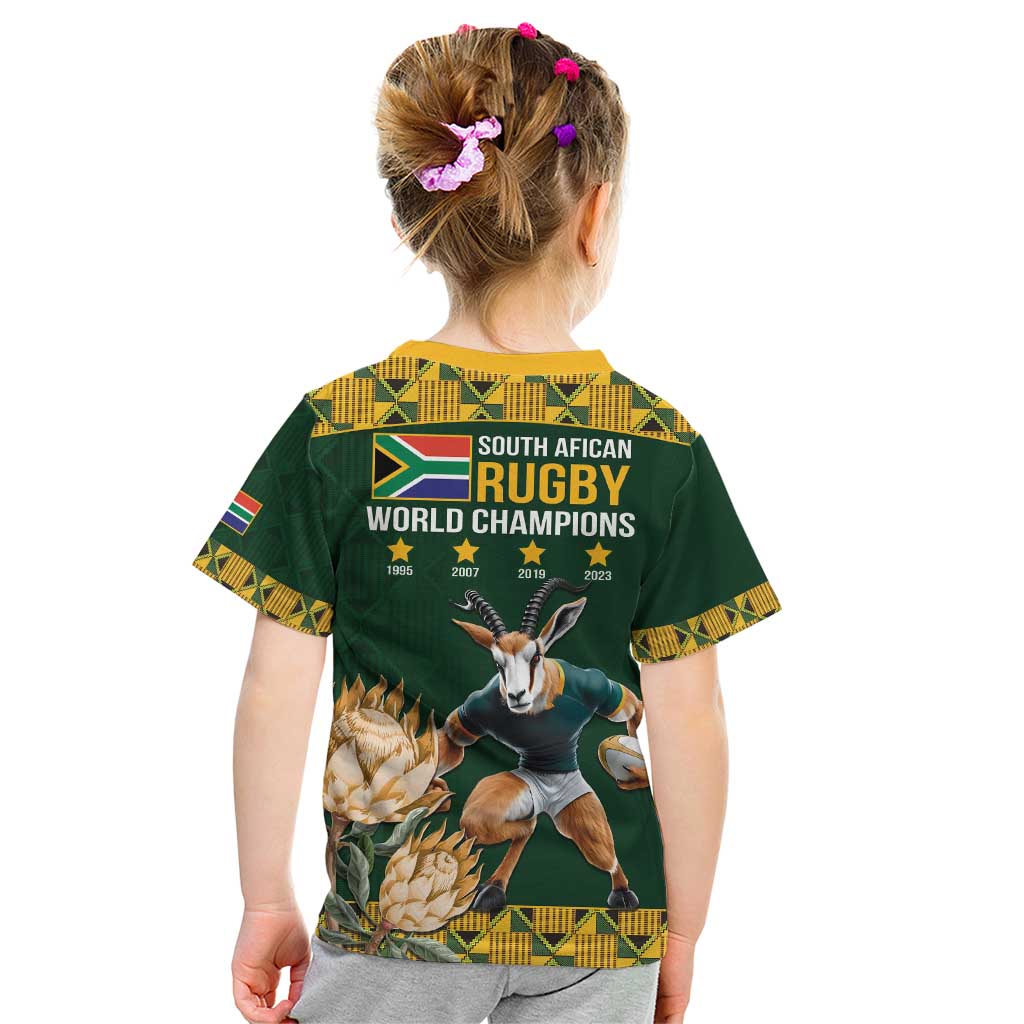 South Africa Rugby History World Champions Kid T Shirt Springboks Make History