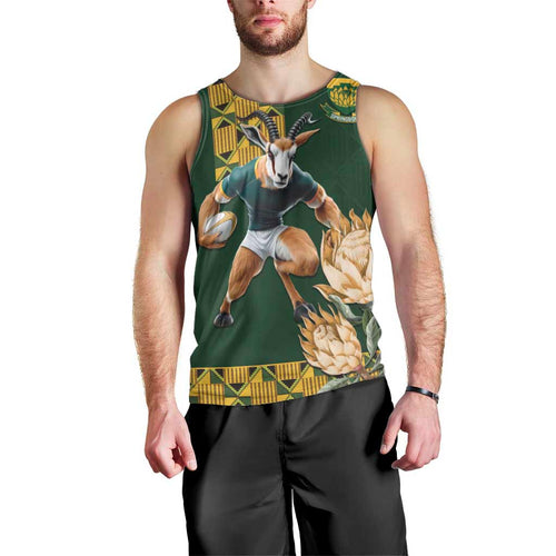 South Africa Rugby History World Champions Men Tank Top Springboks Make History