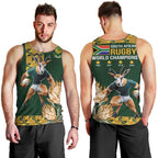 South Africa Rugby History World Champions Men Tank Top Springboks Make History