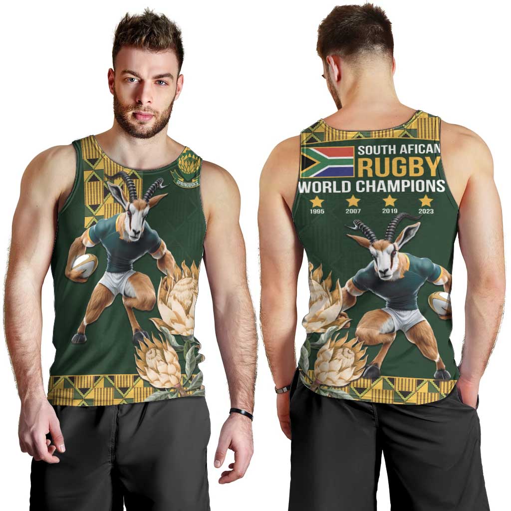 South Africa Rugby History World Champions Men Tank Top Springboks Make History