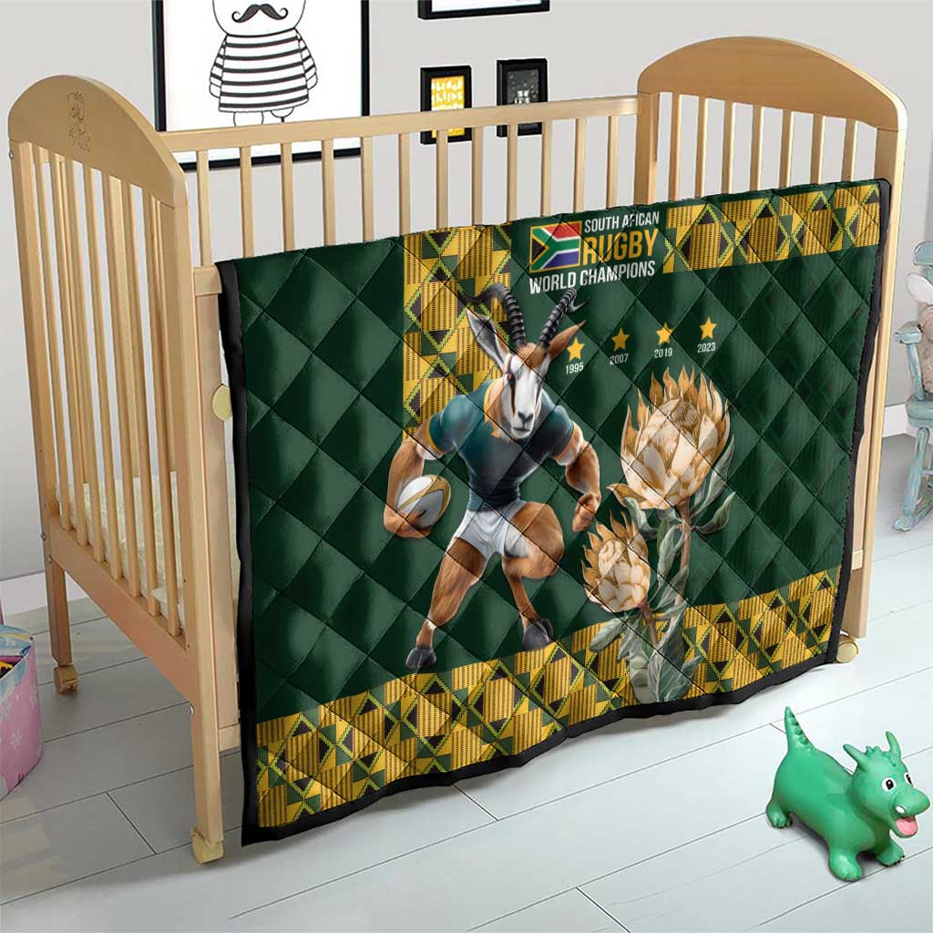 South Africa Rugby History World Champions Quilt Springboks Make History