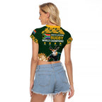 South Africa Rugby History World Champions Raglan Cropped T Shirt Springboks Make History