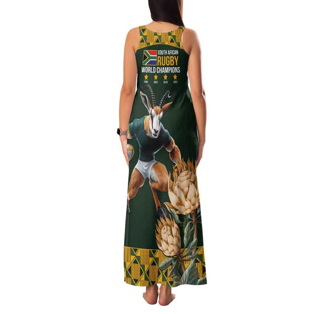 South Africa Rugby History World Champions Tank Maxi Dress Springboks Make History