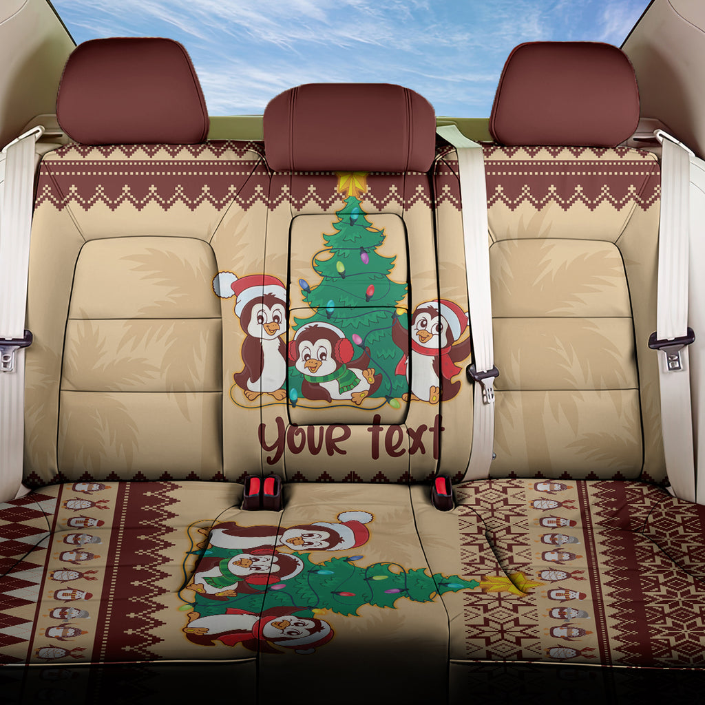 australia-penguin-christmas-argyle-pattern-personalised-back-car-seat-cover
