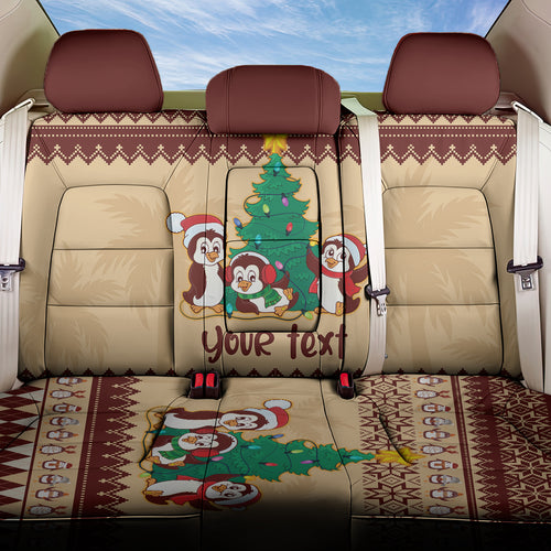 australia-penguin-christmas-argyle-pattern-personalised-back-car-seat-cover