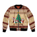 australia-penguin-christmas-argyle-pattern-personalised-bomber-jacket