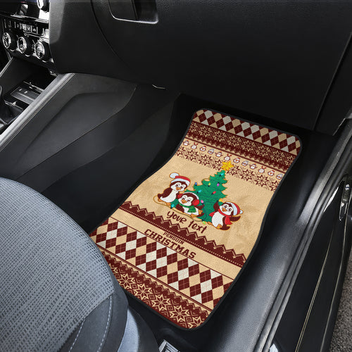 australia-penguin-christmas-argyle-pattern-personalised-car-mats
