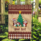 australia-penguin-christmas-argyle-pattern-personalised-garden-flag