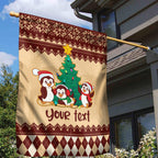 australia-penguin-christmas-argyle-pattern-personalised-garden-flag