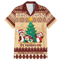 australia-penguin-christmas-argyle-pattern-personalised-hawaiian-shirt