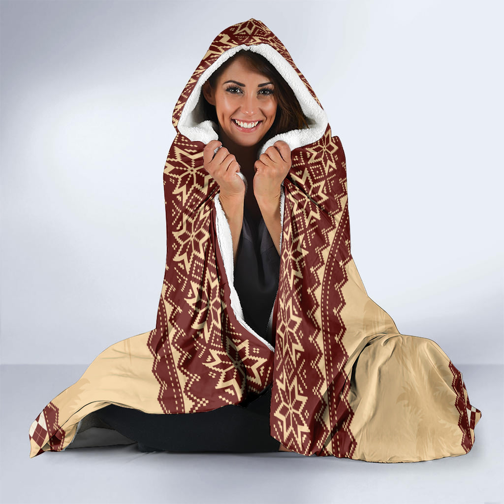 australia-penguin-christmas-argyle-pattern-personalised-hooded-blanket
