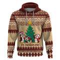 australia-penguin-christmas-argyle-pattern-personalised-hoodie