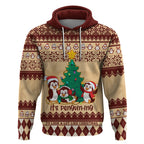 australia-penguin-christmas-argyle-pattern-personalised-hoodie