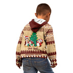australia-penguin-christmas-argyle-pattern-personalised-kid-hoodie