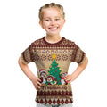 australia-penguin-christmas-argyle-pattern-personalised-kid-t-shirt