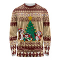 australia-penguin-christmas-argyle-pattern-personalised-long-sleeve-shirt