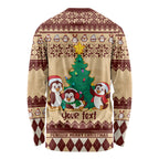 australia-penguin-christmas-argyle-pattern-personalised-long-sleeve-shirt