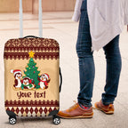 australia-penguin-christmas-argyle-pattern-personalised-luggage-cover