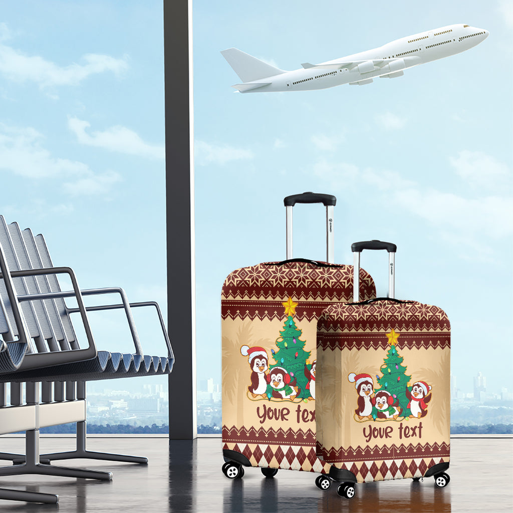 australia-penguin-christmas-argyle-pattern-personalised-luggage-cover